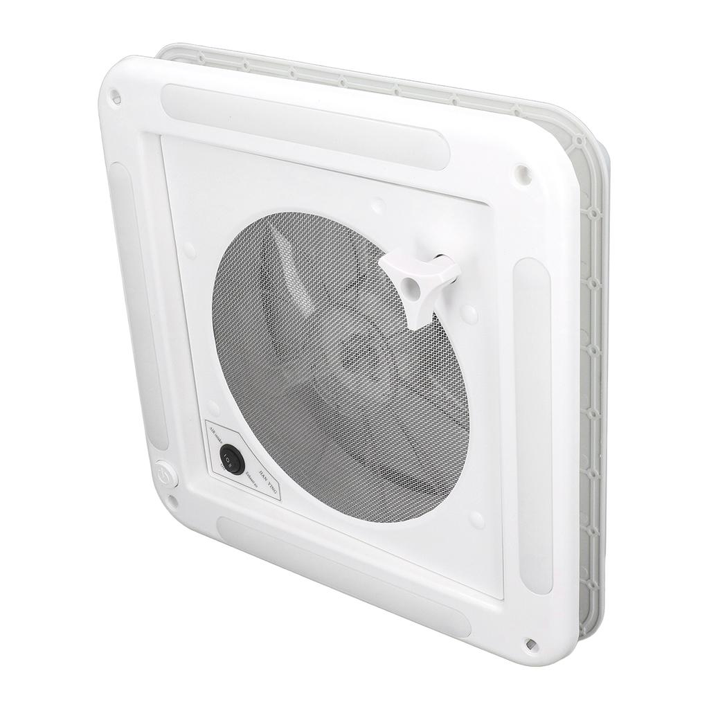 RV Roof Vent Fan 12V 3.6W Reversible Exhuast Fan Air Ventilation Ceiling Fan with Light for Boat