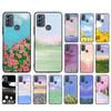 Hand Painted Flower Phone Case for Motorola Moto Edge 20 Edge 20 Lite E7 Power E40 E20 One Action G10 G Play G22 G52 G60 E32 G8