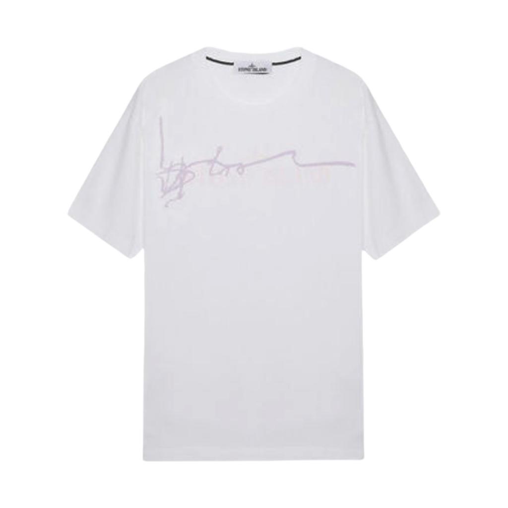 STONE ISLAND Мужская футболка Ss22 однотонная повседневная с круглым вырезом и коротким рукавом, топы, белая 76152NS80-V0001