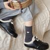 Women's Heart Pattern Mid Calf Crew Socks Ribbed Knit Boot Socks Fall Casual Soft Cozy Socks for Women Girls