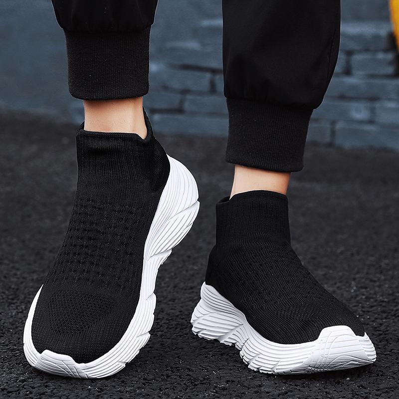 Spring/Autumn Men's/Women's Flying Knit Elastic Socks Shoes Breathable Ultra Light Fitness Outdoor Running Shoes