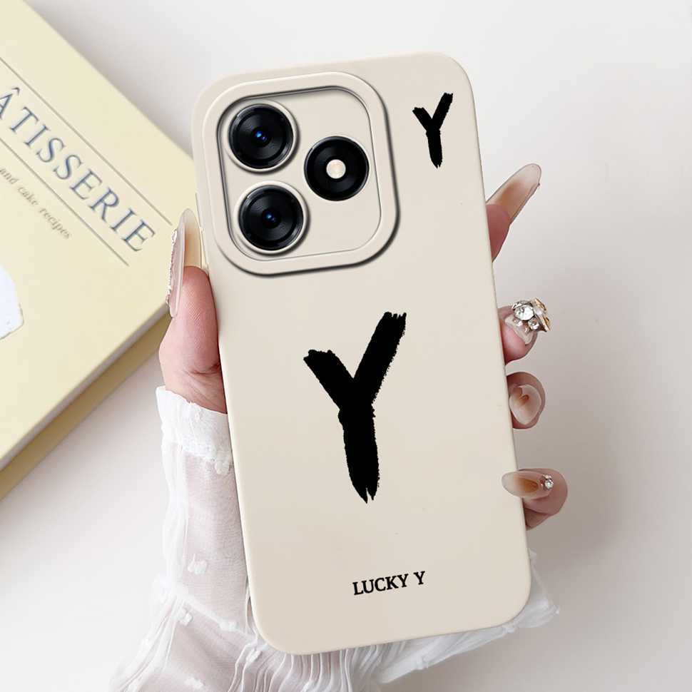 For Realme Note 50 Case RMX3834 Cute A-Z Letters Cover Soft Silicone Casing For Realme Note 50 Note50 Fundas Capa