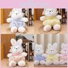 Plush Bunny Toy Gift For Kids With Soft Short Pile Fabric For Cuddle Comfort