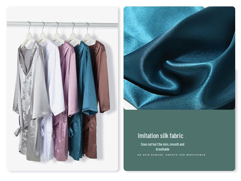 Унисекс Легкий Халат с Длинным Рукавом и Завязками - Однотонный Большого Размера для Мужчин и Женщин.