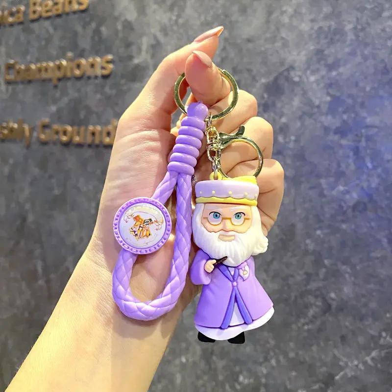 Non-Toxic .Harry Hogwarts Keychain Cute Cartoon Character Car Hanging Ornament Backpack Gift For Fans Kids Bag Keys Bag Decoration