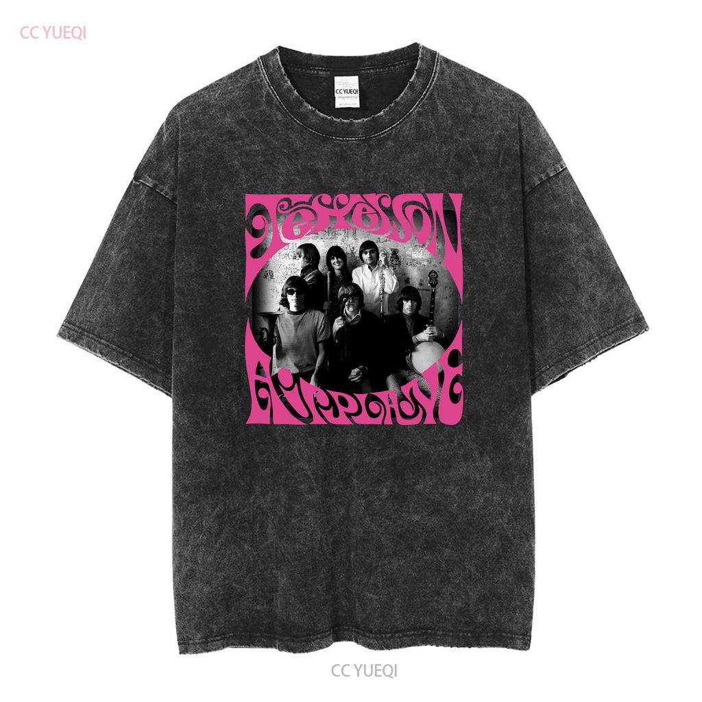 Jefferson Airplane Style Rock Men T shirt Black All Sizes RE615 vintage Washed homme Stretched Breathable designer clothes