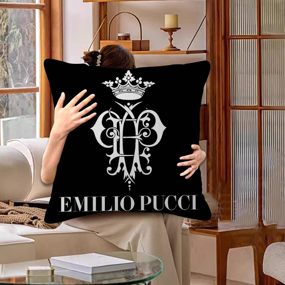 E-Emilios P-PucciS Логотип 45*45см Наволочка для подушки Декоративная наволочка Домашняя наволочка Для диванной подушки