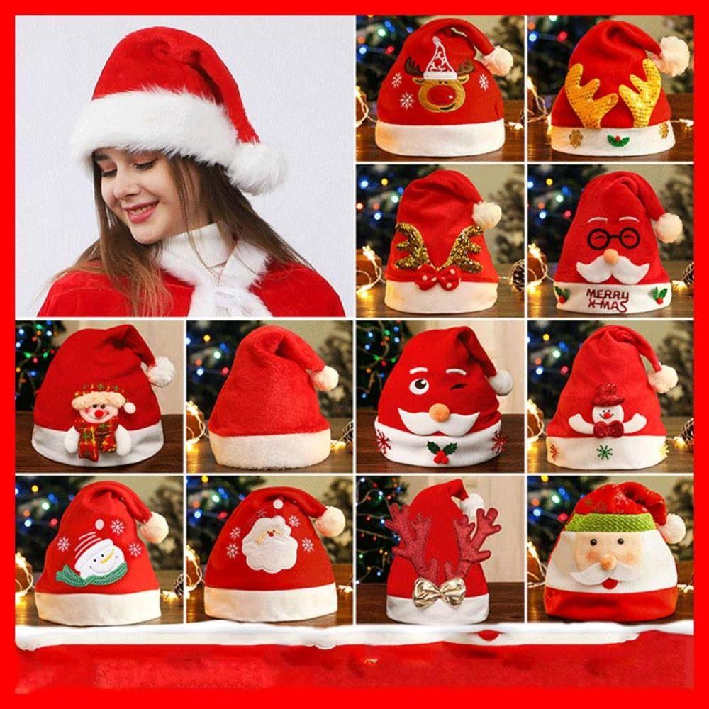 Elk Kids Xmas Arts Hats Santa Claus Santa Snowman Hat Cartoon DIY Christmas Hat Toy Party