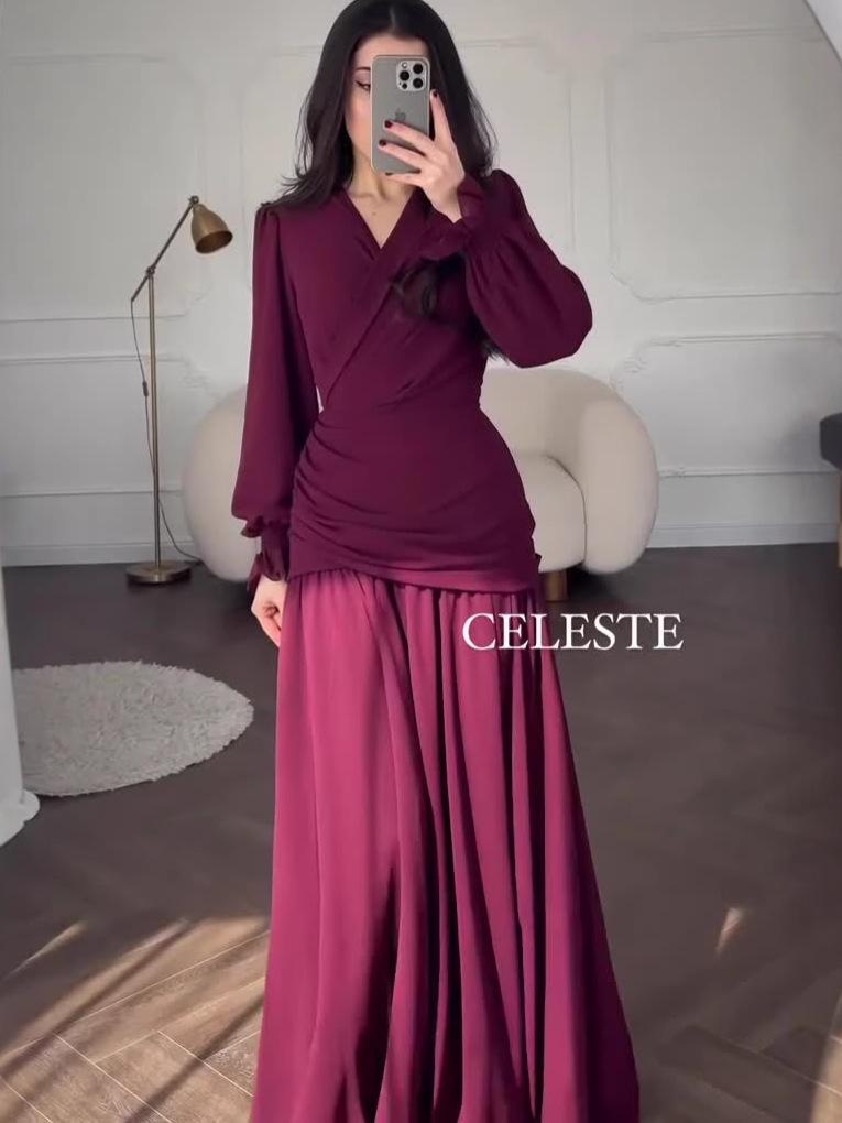 Весеннее шифоновое черное платье в европейском и американском стиле для женщин 2025