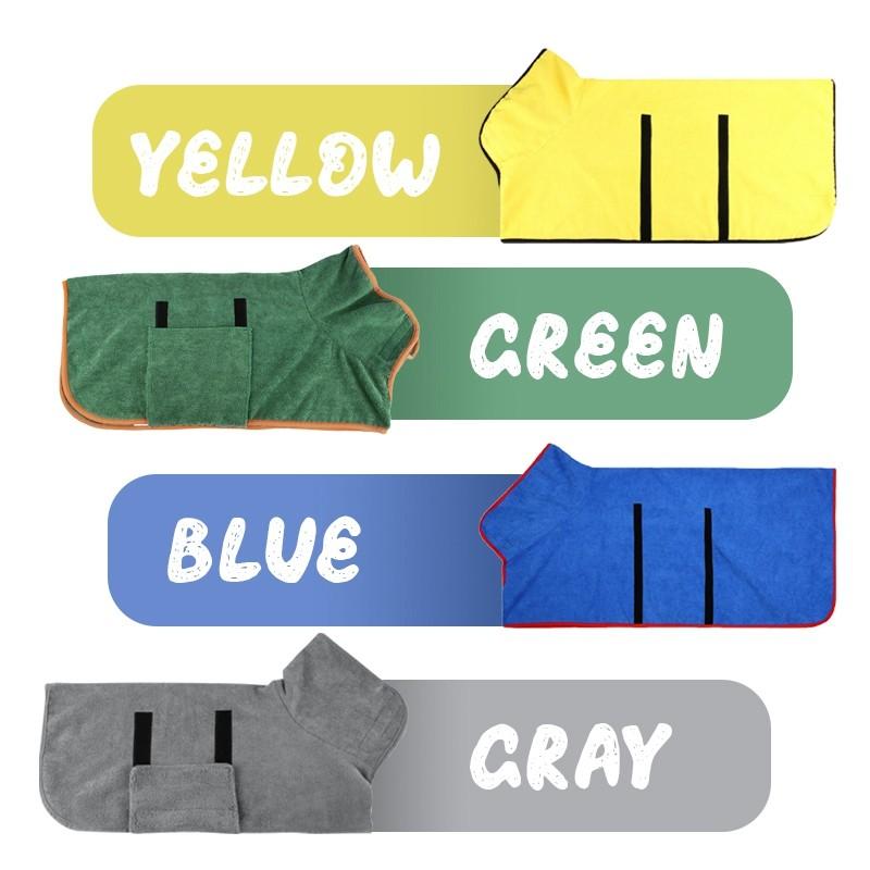 Сушильный халат для домашних животных, впитывающий полотенце, большой, средний, маленький, для собак, кошек, супербыстросохнущий, влагоотводящий, влажный, банные мешки, халат, мягкий, регулируемый