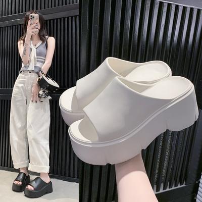 Женские летние тапочки на толстой подошве, повседневные женские сандалии на толстой подошве, мягкая и нескользящая пляжная обувь, тапочки