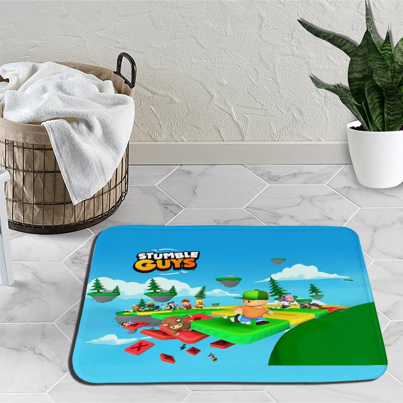Ковер с героями мультфильмов Stumble Guys, ковер для игр, украшение для спальни, коврик для йоги, аниме, уличный ковер, нескользящий ковер, подарок на день рождения