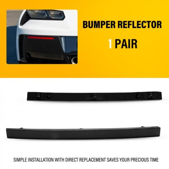 2PCS Left+Right Bumper Rear for Reflector Smoked 2014- Corvette Chevrolet C7
