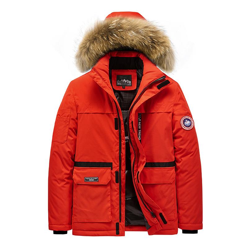 Мужская одежда, средняя и длинная, термобельё с хлопковой подкладкой, мужская шапка-ушанка большого размера, утолщённое свободное повседневное мужское зимнее пальто с хлопковой подкладкой