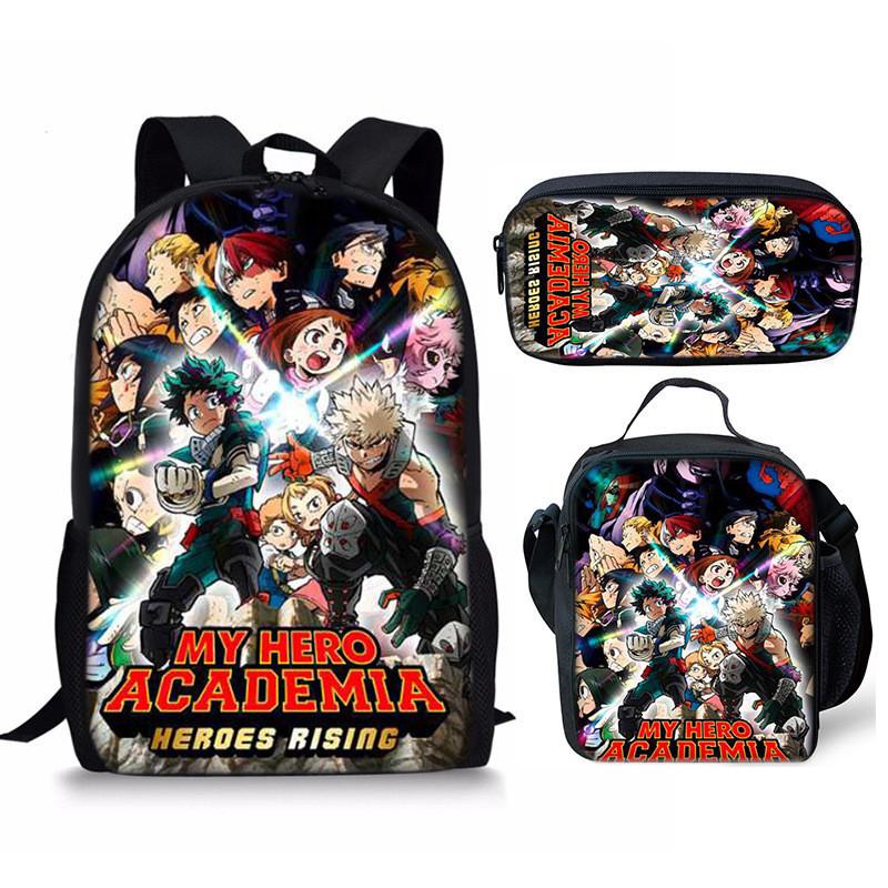 My Hero Academia Student Pack With Polyester Lining And Anime Cartoon Design For Teens