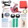 Professional Tattoo Kit Red Tattoo Power Supply Permanent Makeup Tattoo Set for Beginners 90‑265VUS