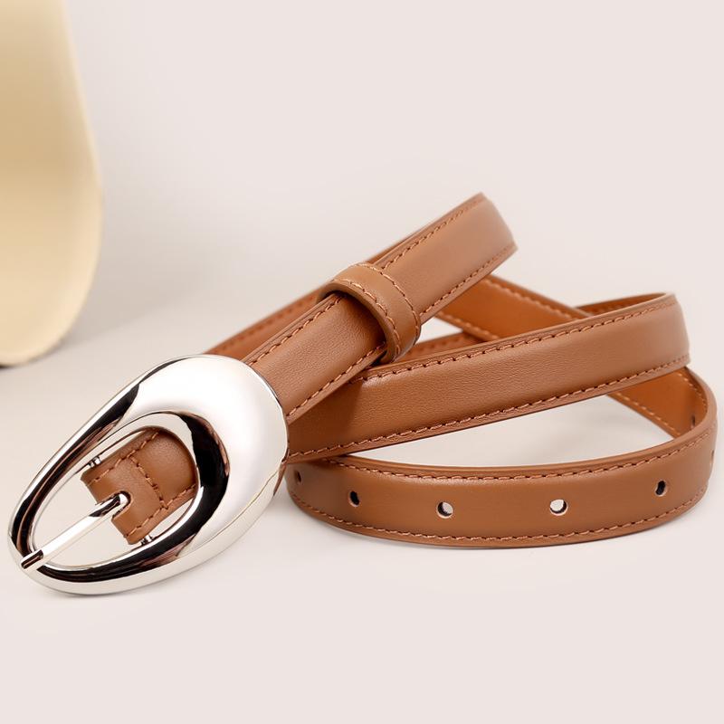Women'S Leather Belt Niche Literary Pin Buckle Decorative Jeans Belt Women