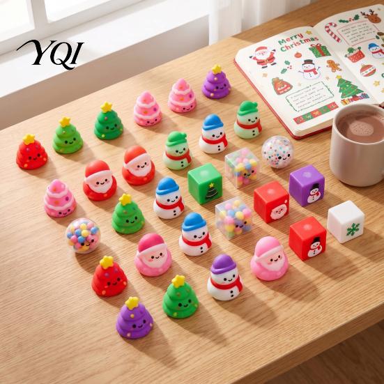 Stress Relief Squeeze Toys Christmas Advent Calendar 2026, 24 Days Mini Slow Rising Fidget Countdown Calendar, Sensory for Adults Kids Fun Activity