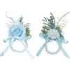 Pearl Bridegroom-bride Corsage Simulation Flower Rose Corsage Elegant Pearl Wrist Flower  Prom