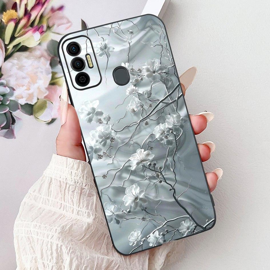 Для Tecno Spark 7 Чехол KF6 KF6j KF6i Обложка Милый Модный Кот Цветок Мягкий Силиконовый Защитник Для Tecno Spark 7P 7T Spark7 Pro Capa