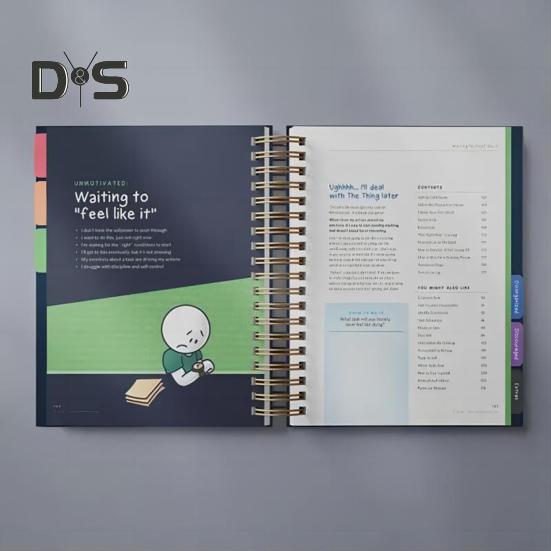 Anti-Planner Notebook Premium White Paper Anti-Bleed Design ADHD-Friendly Daily Organizer with Comics Coloring Pages And Strategies