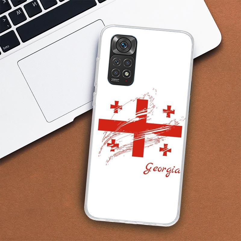 Чехол для телефона с флагом Грузии для Xiaomi Redmi Note 13 12 12S 11 11S 10 10S 9 9S 11T 11E Pro Plus 8 8T 7 + чехол