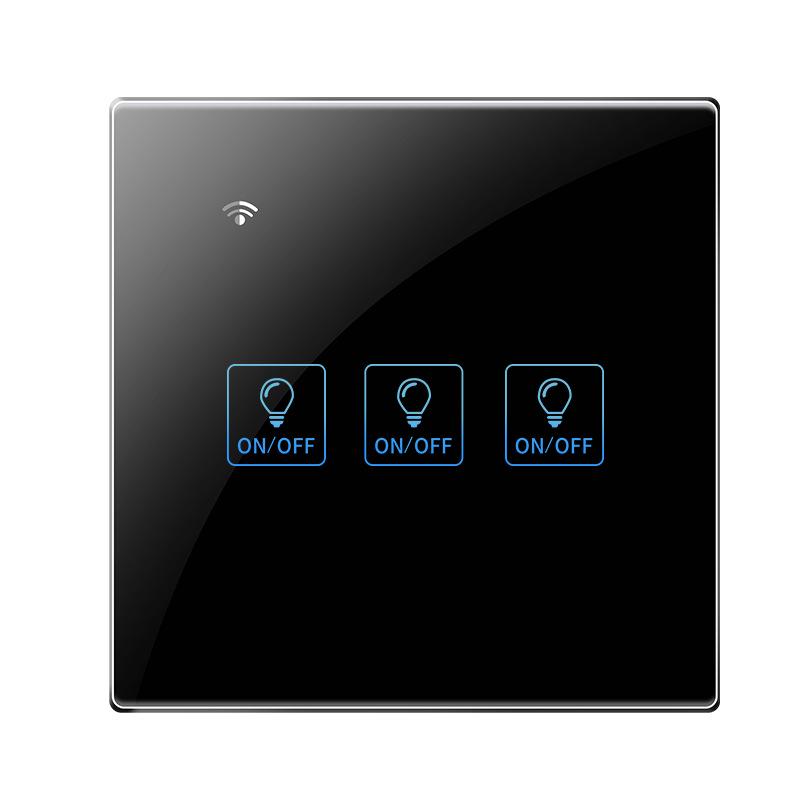 Умный WiFi+RF выключатель Zhengshang C4 Graffiti, стандарт ЕС, с голосовым управлением для Alexa и Google.