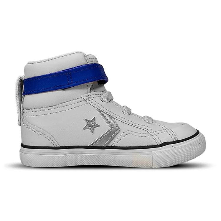 Converse Pro Blaze Strap Повседневные высокие детские кеды для скейтбординга Детские кроссовки Серо-синие 772124C