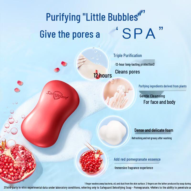 Safeguard Deep Clean Pomegranate Bar Soap