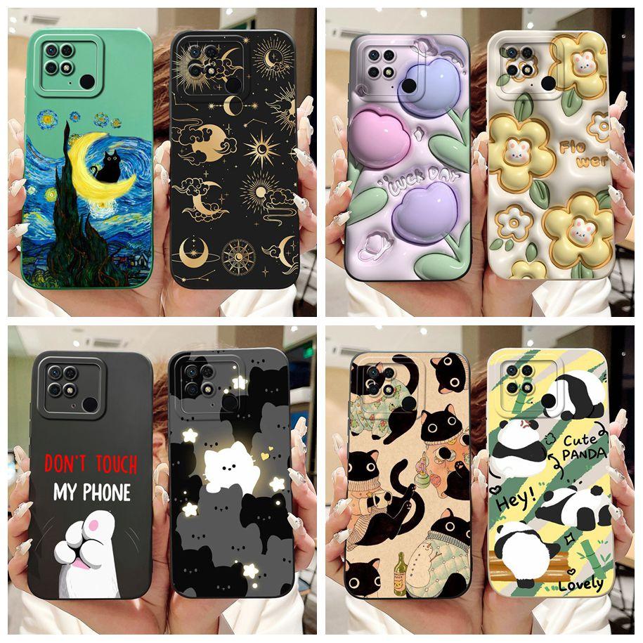 For Xiaomi Redmi 10C Case Popular Flower Camera Protection Funda Soft Silicone Phone Case For Redmi 10 Power Cover Redmi10C Capa