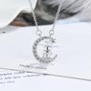 Zodiac Necklace with Zirconia Collarbone Chain Pendant Star and Moon Necklace Popular Jewelry Valentine's Day Gifts