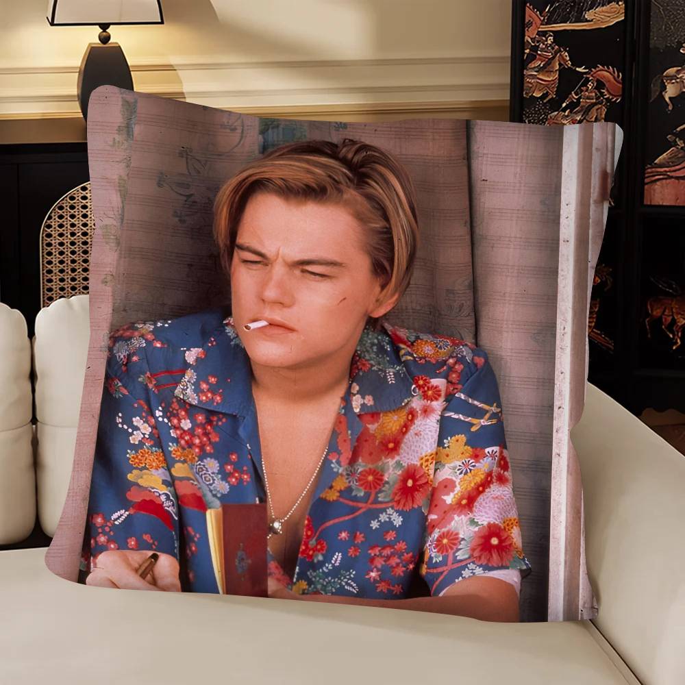 Actor LLeonardo DiCaprio Pillow Case Fashion Square Pillowcase Bedroom Sofa Room Ins Decoration Leisure