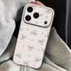 Розовые Бантики Цветочный Кожаный Чехол-Ремешок Для iPhone 18 Pro Max 17 16 15 14 13 Pro Max Роскошный Гибридный ТПУ+ПУ Противоскользящий Мягкий Чехол Для Телефона