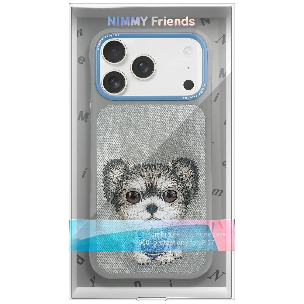 Etui Nimmy Big Eyed Pet 2.0 Dog do iPhone 17 Pro Max szary