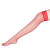 Red Over Knee Sexy Hollow Mesh Fishnet Transparent Thigh High Stocking Cute  Gothic Tights Lingerie Long Socks