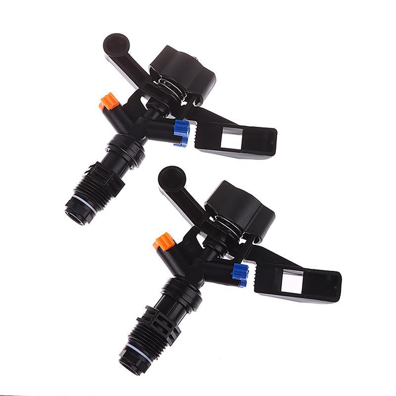 Вращающийся дождеватель для полива газона с автоматическим вращением на 360 градусов, распылительная головка с двумя отверстиями, насадка для полива сада и двора
