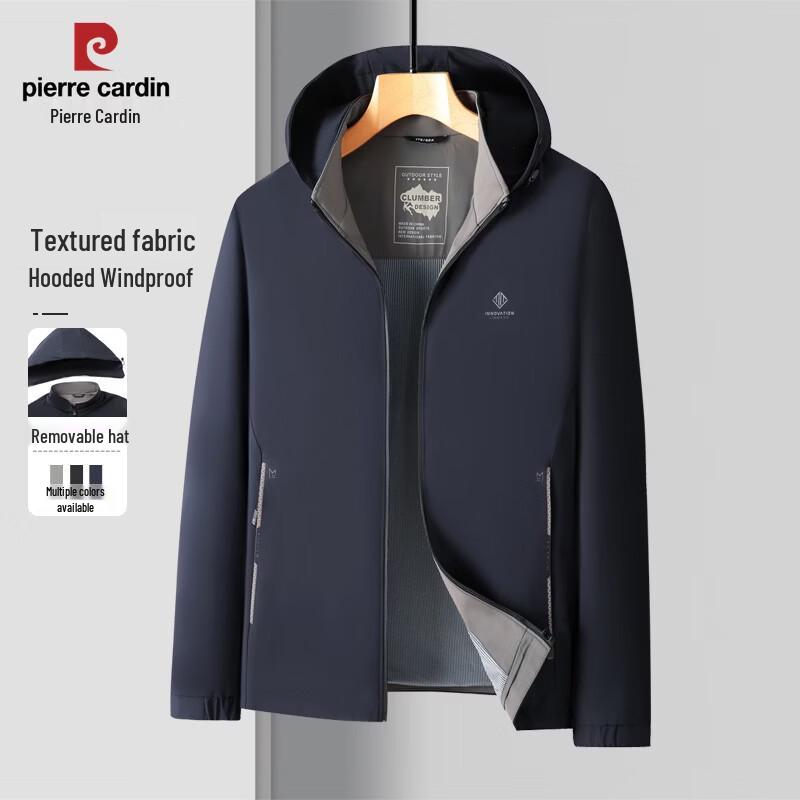 Pierre Cardin Men's Detachable Hood Business Jacket