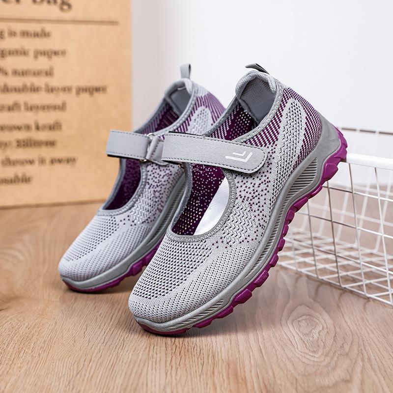 2024 Летняя женская обувь с круглым носком, танцевальная фитнес-обувь, бесплатная доставка, элегантная женская обувь на низком каблуке для мам с мягкой подошвой