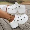 Thick-soled Hole Shoes Women's Summer Outer Wear Increases 2024 New Thick-soled Beach Non-slip Muffin Bag Head Cool Slippers