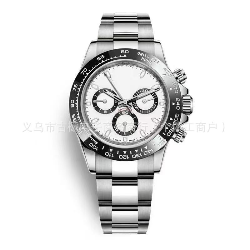 Laojia Daytona Трехглазые Шестистрелочные Кварцевые Часы с Ремешком из Нержавеющей Стали Клейкая Лента Часовые Товары
