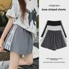 Женские полосатые шорты с высокой талией и бантом 2025 года: Летний повседневный свободный крой, широкие штанины