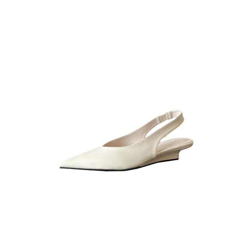 Весна и лето 2025 новая мода с острым носком, на танкетке, на низком каблуке, европейская и американская мода, модная обувь, сумка, головка, спинка, низкий каблук, женская обувь