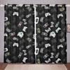 Gamer Curtains Video Game Gamepad Controller Print Pattern Window Drapes For Kids Boys Girls Bedroom Curtains 2 Panels Drapes