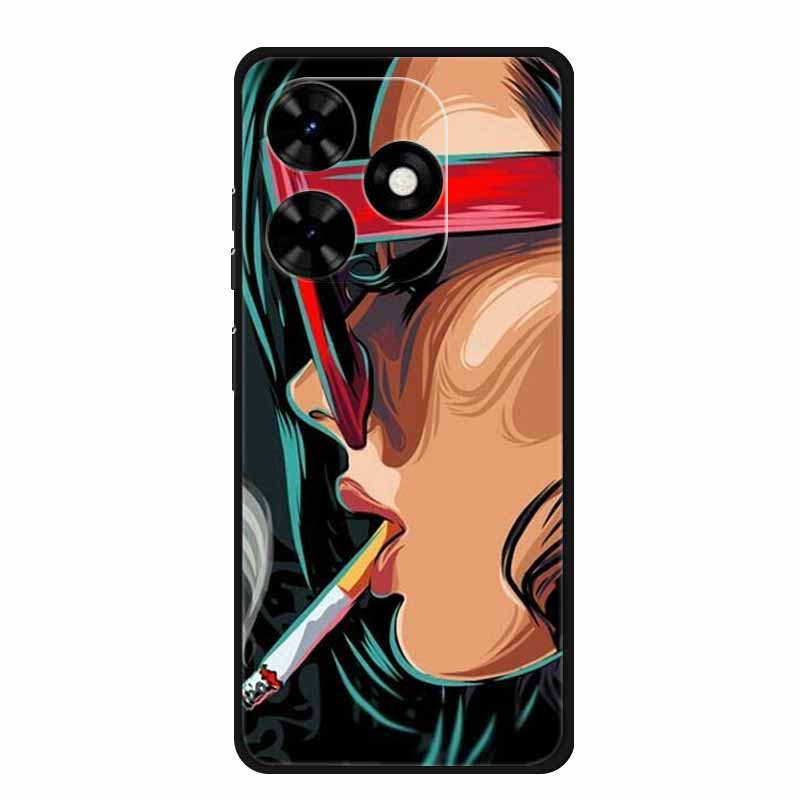 Чехол для Tecno Spark Go 2024 Животные Расписной ТПУ Силиконовый Мягкий Чехол для Телефона для Spark Go2024 BG6 Защитный Волк Ударопрочный Para
