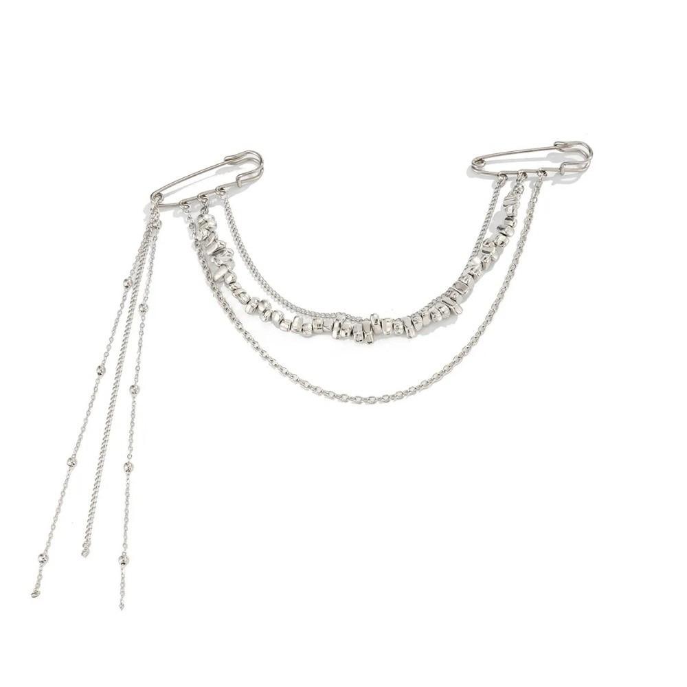 Chain Multi-Layer Brooch Clothes Accessories Hip Hop Brooch Clothes Decoration