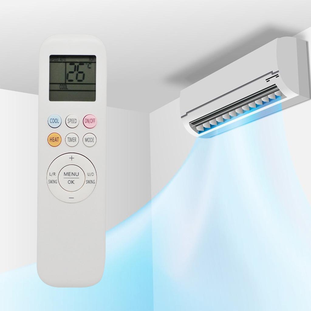 Universal Air Conditioner Remote Control Replacement for Aux YKR-T/011E Air Conditioning LCD A/C Controller White