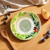 Manual Kitchen Grating Accessory Ceramic Ginger Garlic Grinding Disc, Sharp Teeth Grater, Easy Essential for Paste to Clean Grater Mashed