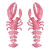 Metal Lobster Earrings Large Size Animal Drop Earrings Charm Crayfish Pendant Earrings  Casual