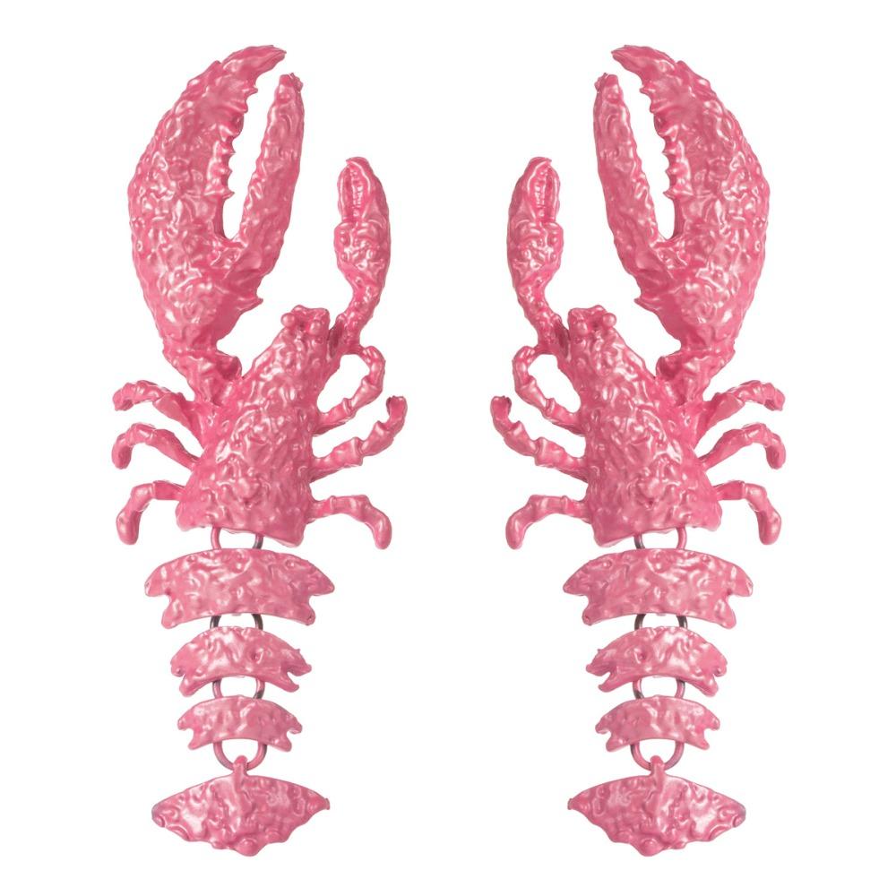 Metal Lobster Earrings Large Size Animal Drop Earrings Charm Crayfish Pendant Earrings Casual