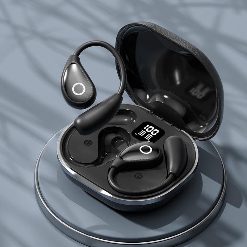 Bluetooth-гарнитура не в ухе, долгое время работы от аккумулятора, высокое качество звука, беспроводная, с цифровым дисплеем, накладного типа